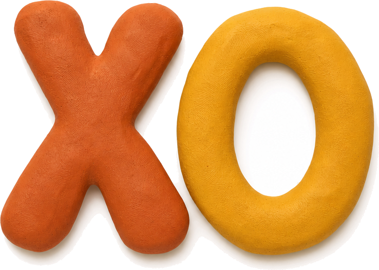 XO clay monogram